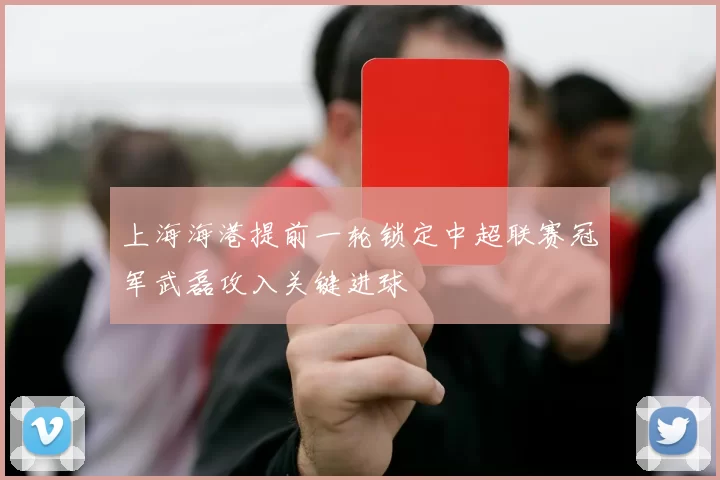 上海海港提前一轮锁定中超联赛冠军武磊攻入关键进球